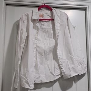 Plain white button up